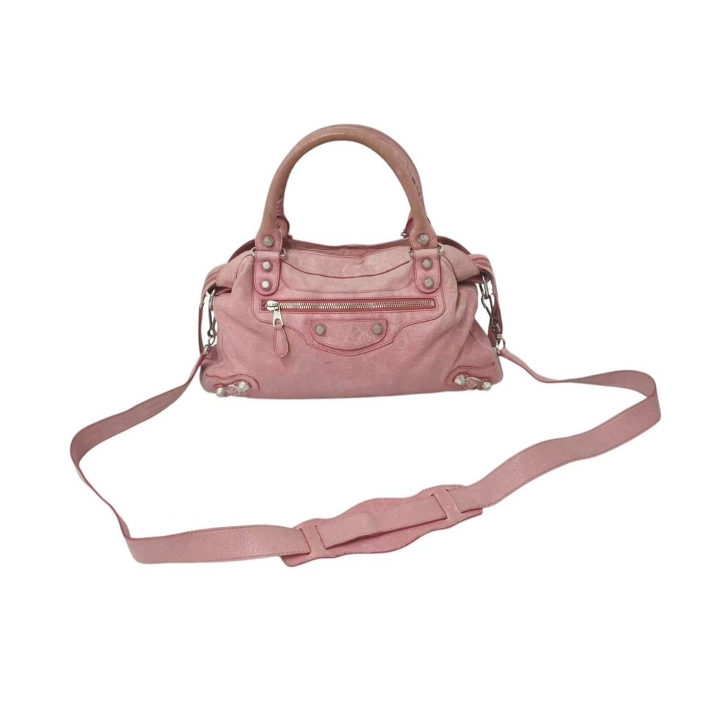 BALENCIAGA The Giant Town Handbag Pink Leather - Picture 1 of 10